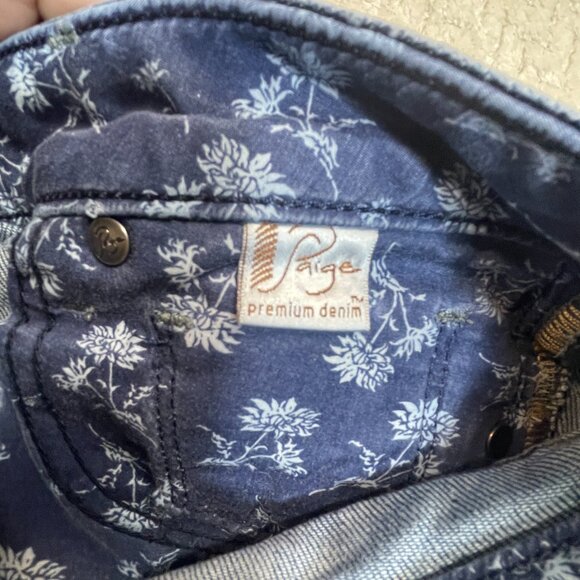 Paige Hollywood Hills Bootcut Jeans Sz 27 Classic Rise Y2K Embellished Denim - Picture 10 of 10